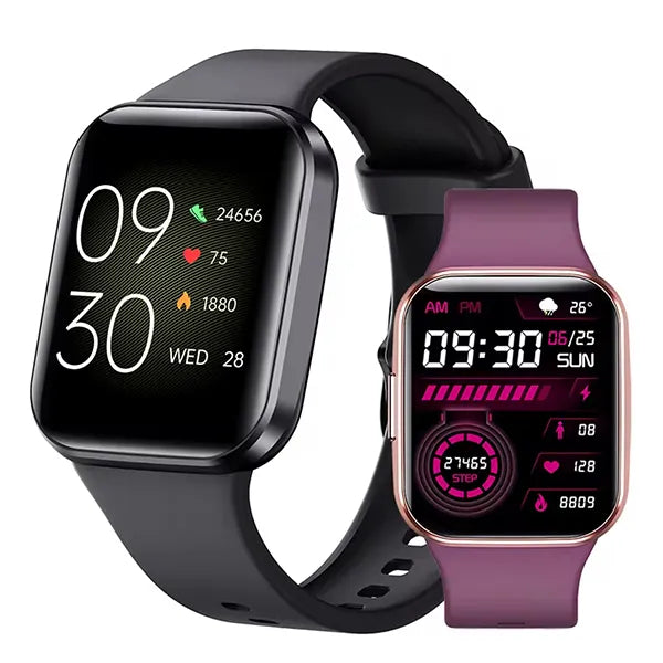 ElysTrack Health Tracker Smartwatch – 44mm, 1.69" Touch Screen, Heart Rate, Blood Pressure & Temperature Monitor
