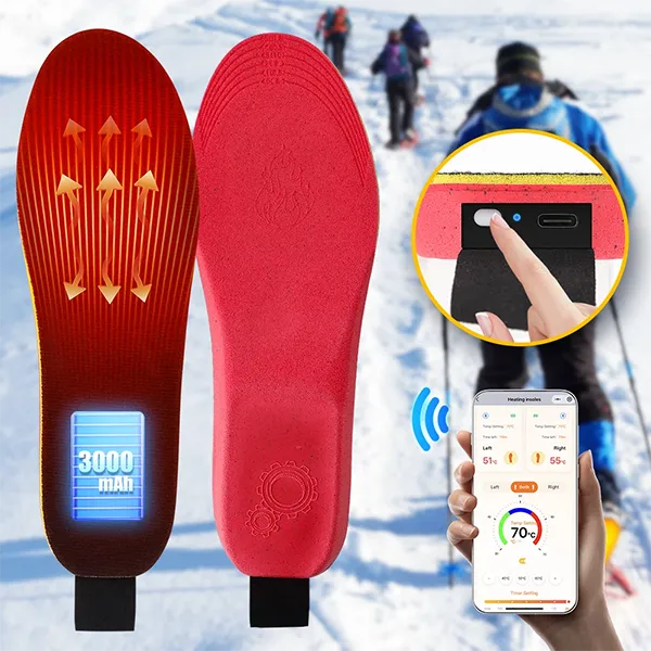 KaenSole Rechargeable Heated Insoles – App-Controlled Electric Foot Warmers for Men & Women