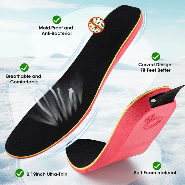 KaenSole Heated Insoles – 3000mAh, 3 Heat Settings, 6 Timers, App Control, Waterproof & Ultra-Thin