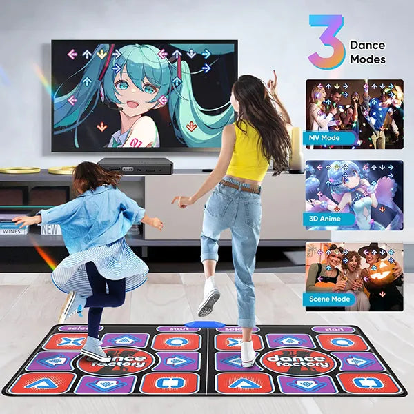 HoliDan Double User Dance Mat – 68 Games, 200 Songs, Non-Slip, for Kids & Adults, PC & TV
