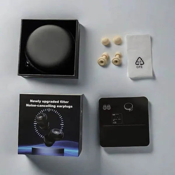 HuzNite Reusable Silicone Earplugs – 45dB Noise Cancelling for Sleep, Snoring, Travel & Concerts