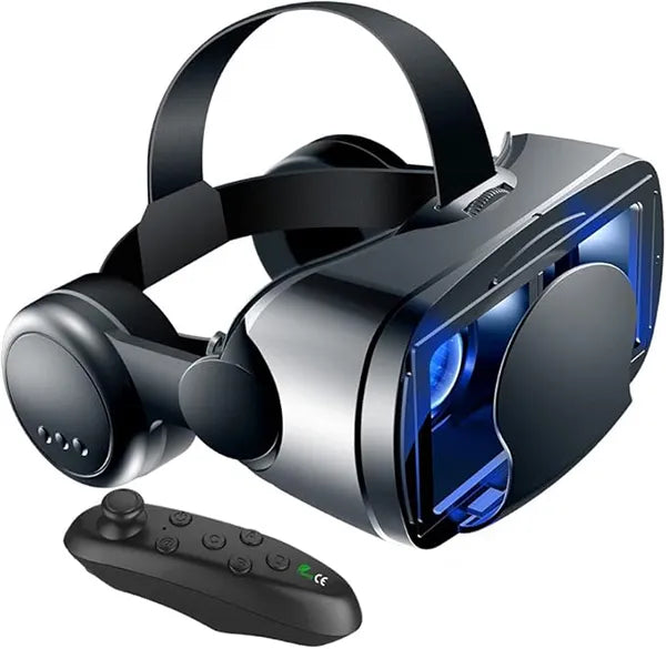 LumiH K5 VR Headset – 3D VR Glasses with Remote Controller, Anti-Blue Light, iOS & Android Compatible