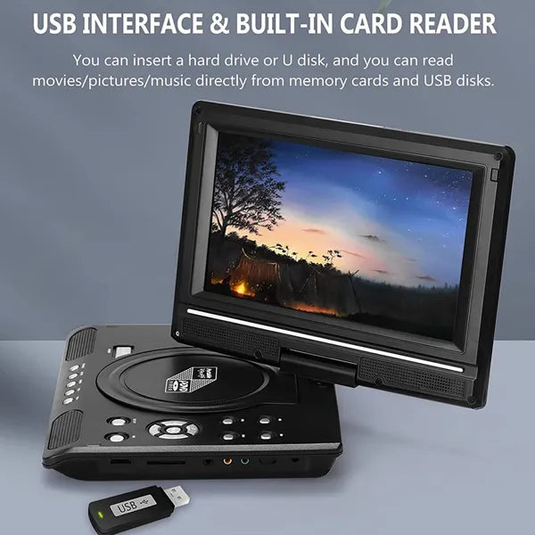 Lumovix Portable DVD Player – Compact Entertainment for Travel, Car & Home