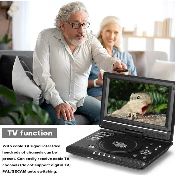 Lumovix Portable DVD Player – Compact Entertainment for Travel, Car & Home