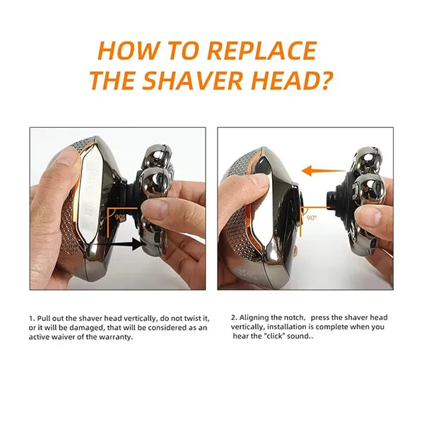 MenLif 7D Head Shaver – 5-in-1 Electric Skull Razor with Nose & Beard Trimmer, IPX7 Waterproof & LED Display