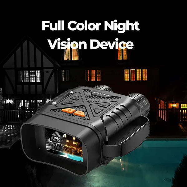 NivisionCam Night Vision Binoculars – 4K Full Color, 10X Digital Zoom, 7X IR, 2.8" HD Screen, 64GB TF Card for Camping & Wildlife