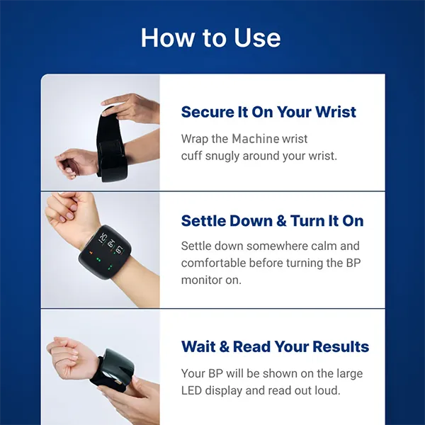 MoniAdam Blood Pressure Wrist Cuff Monitor – Accurate Digital BP Monitor for Home Use