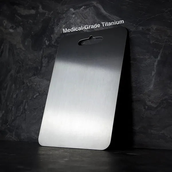 MoniBoa 100% Titanium Cutting Board – Reversible, Dishwasher Safe with Handle