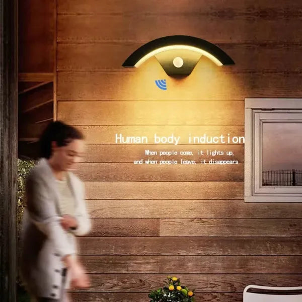 FlowMoti Motion Activated LED Wall Light – 24W Outdoor U-Shape, IP65 Waterproof, Motion Sensor