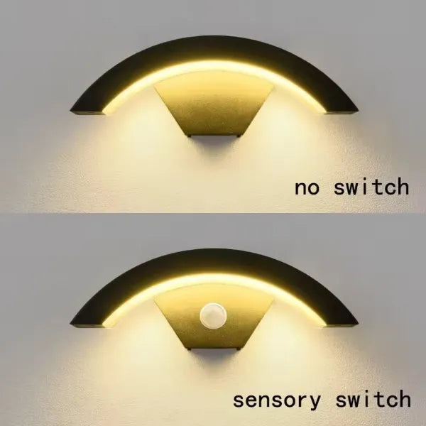 FlowMoti Motion Activated LED Wall Light – 24W Outdoor U-Shape, IP65 Waterproof, Motion Sensor