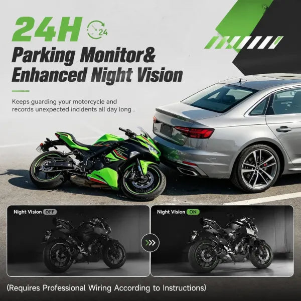 Z2 JeneMoto Motorcycle Dash Cams US01