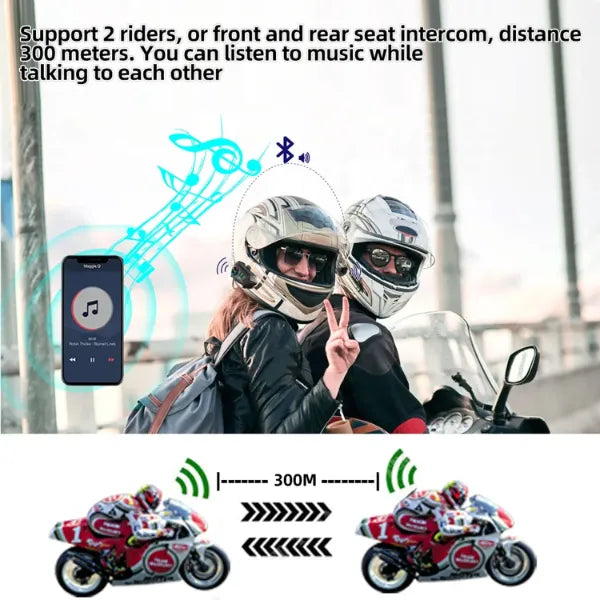 Z2IMoto Helmet Bluetooth Headsets