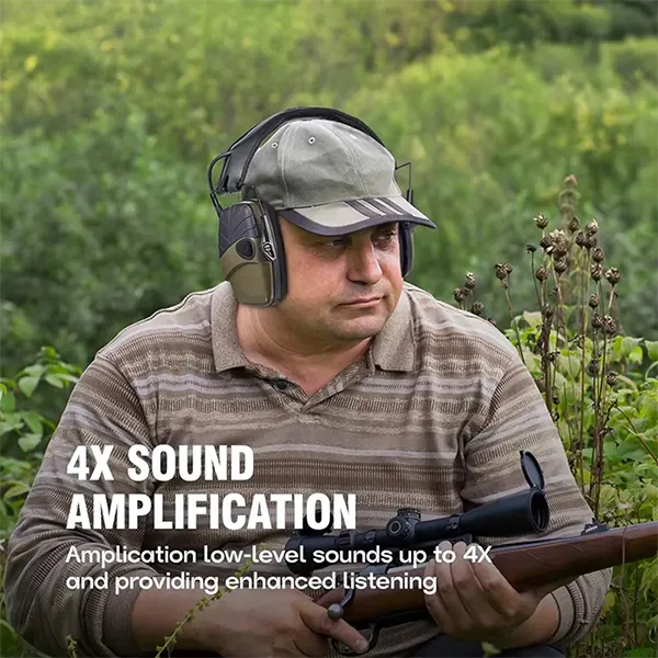 NoiActiz Electronic Shooting Earmuffs – Noise Cancelling Ear Protection with Sound Amplification for Gun Range & Hunting