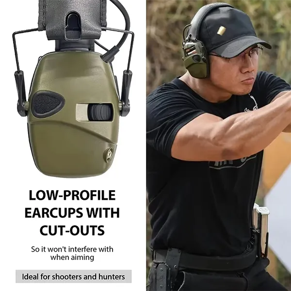 NoiActiz Electronic Shooting Earmuffs – Noise Cancelling Ear Protection with Sound Amplification for Gun Range & Hunting