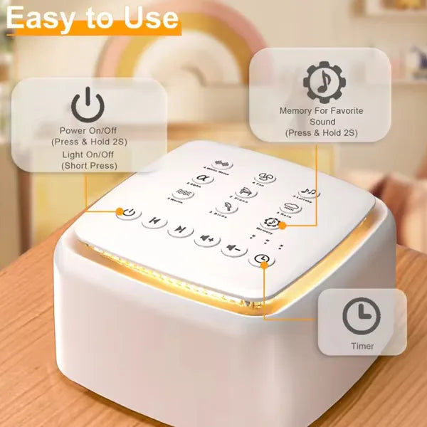 Noirra White Noise Machine – Sleep Sounder, Focus Better, Relax Deeper