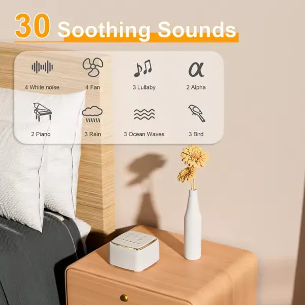 Noirra White Noise Machine – Sleep Sounder, Focus Better, Relax Deeper