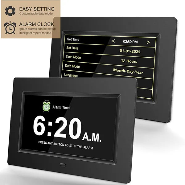 NuvDay 10.1" WiFi Smart Digital Calendar – Clock, Reminders & Alarm for Seniors