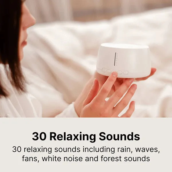 AMakvia White Noise Machine – 30 Sounds, Built-In Timer & Headphone Jack
