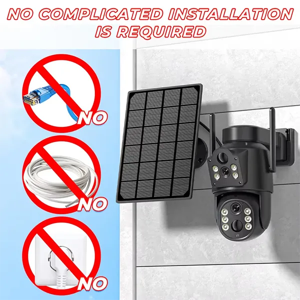 Nova Z3 Pro Outdoor Security Camera – 4K 8MP Solar WiFi PTZ Camera, 7800mAh Battery, No Subscription