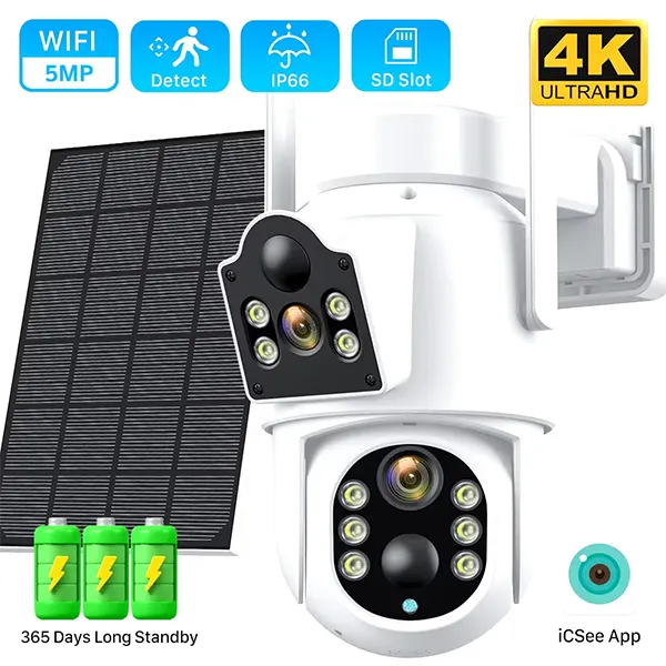 Nova Z3 Pro Outdoor Security Camera – 4K 8MP Solar WiFi PTZ Camera, 7800mAh Battery, No Subscription