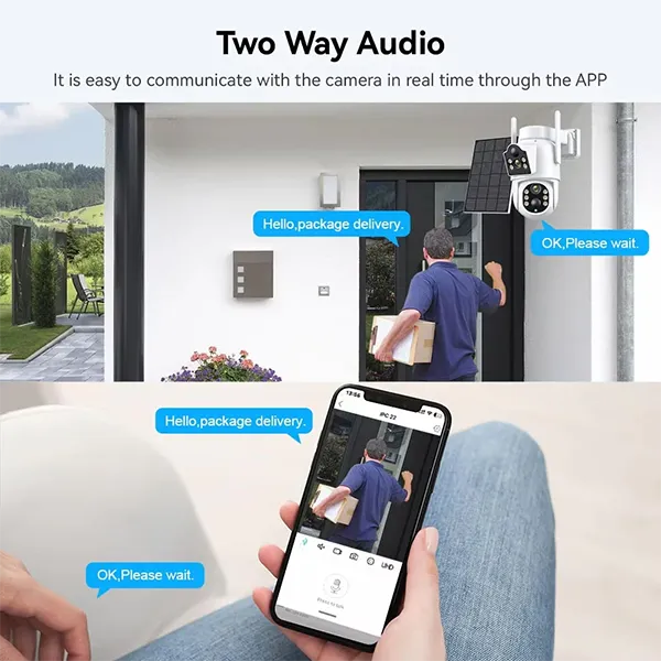 Nova Z3 Pro Outdoor Security Camera – 4K 8MP Solar WiFi PTZ Camera, 7800mAh Battery, No Subscription