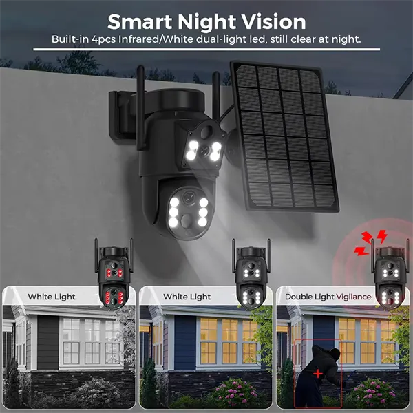 Nova Z3 Pro Outdoor Security Camera – 4K 8MP Solar WiFi PTZ Camera, 7800mAh Battery, No Subscription