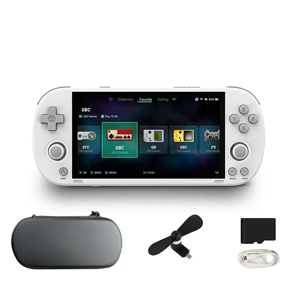 Playgooi SmartPro Handheld Gaming Console – 4.96" IPS Screen, Linux, RGB Lighting & Joystick