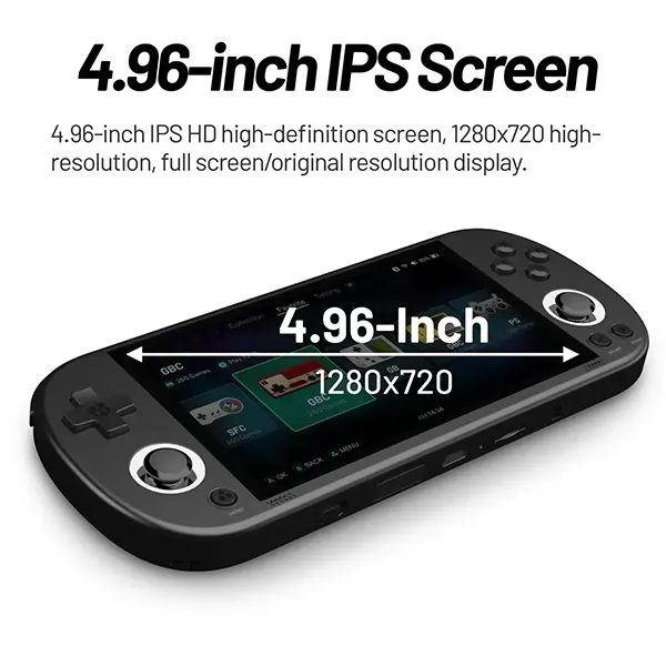 Playgooi SmartPro Handheld Gaming Console – 4.96" IPS Screen, Linux, RGB Lighting & Joystick