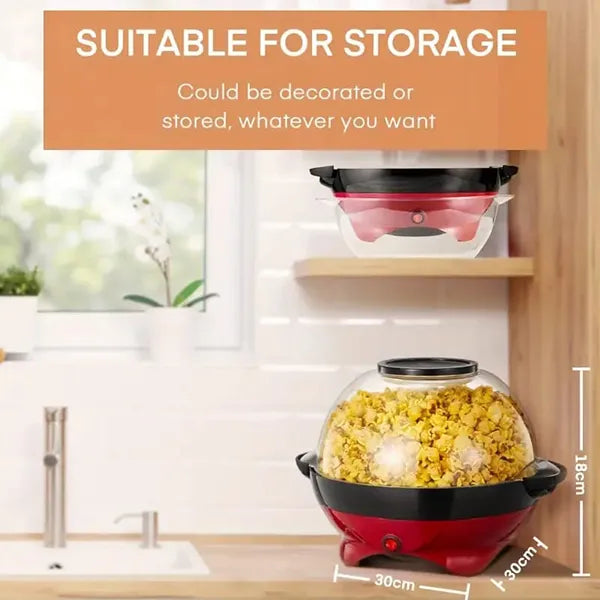 BubuCorn Popcorn Maker – 800W Hot Oil Popper, 24-Cup, Non-Stick Plate & Stirrer