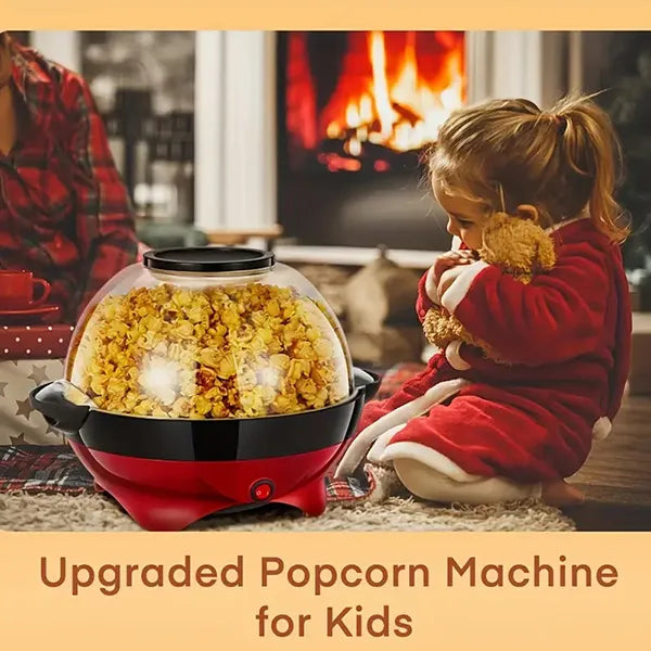 BubuCorn Popcorn Maker – 800W Hot Oil Popper, 24-Cup, Non-Stick Plate & Stirrer
