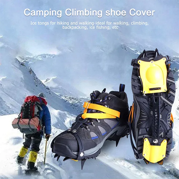 PraIce Ice Cleats – 10-Tooth Stainless Steel Crampons, Adjustable Snow Grips with Carry Bag