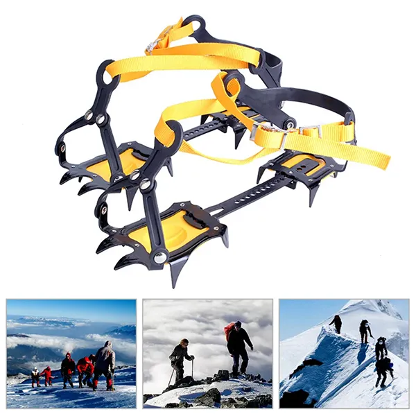 PraIce Ice Cleats – 10-Tooth Stainless Steel Crampons, Adjustable Snow Grips with Carry Bag