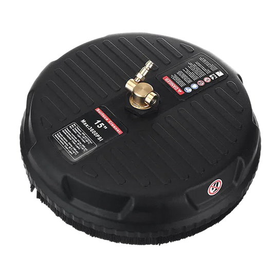 ZoliC3 Pressure Washer Surface Cleaner – 15", 4000 PSI, 2 Extension Wands, 1/4" Quick-Connect for Driveway, Patio & Concrete