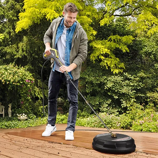 ZoliC3 Pressure Washer Surface Cleaner – 15", 4000 PSI, 2 Extension Wands, 1/4" Quick-Connect for Driveway, Patio & Concrete