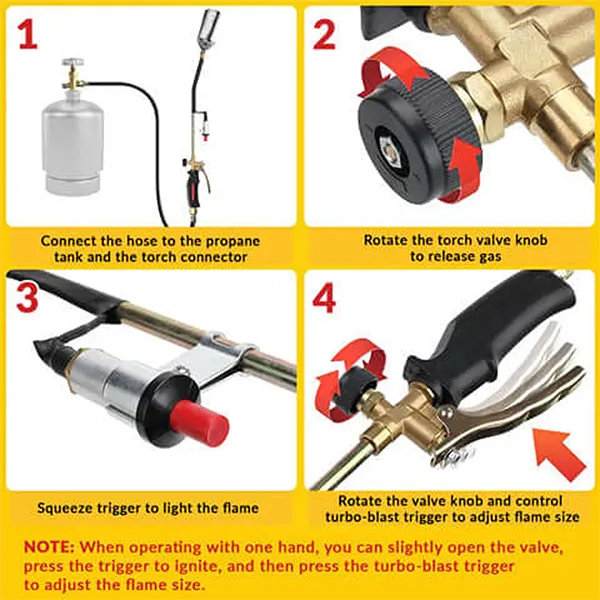 CampiZ2 Propane Torch Weed Burner – 800,000 BTU Flame Thrower with Turbo Trigger Igniter for Garden, Ice, Snow & Roofing
