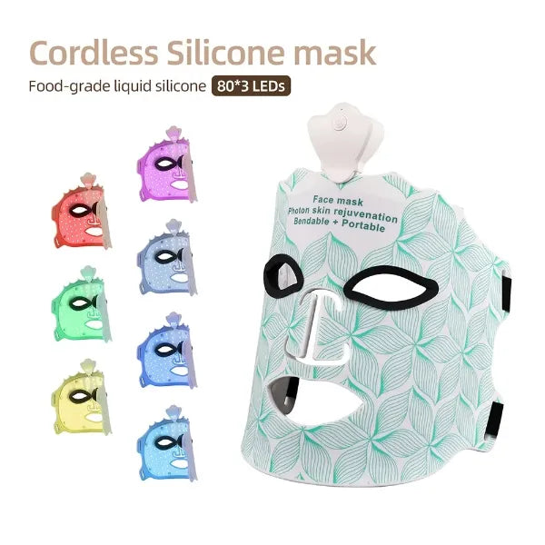 HMiAcne Red Light Therapy Mask – Wireless LED Silicone Face Mask with Eye Protection for Acne & Skin Rejuvenation