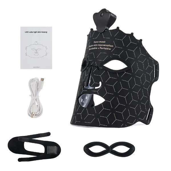 HMiAcne Red Light Therapy Mask – Wireless LED Silicone Face Mask with Eye Protection for Acne & Skin Rejuvenation