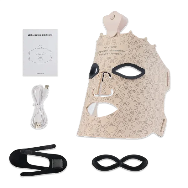 HMiAcne Red Light Therapy Mask – Wireless LED Silicone Face Mask with Eye Protection for Acne & Skin Rejuvenation