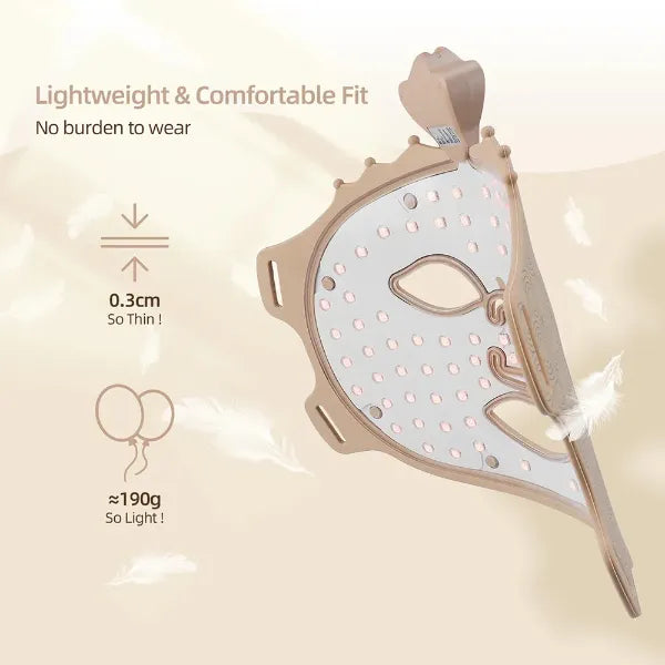 HMiAcne Red Light Therapy Mask – Wireless LED Silicone Face Mask with Eye Protection for Acne & Skin Rejuvenation