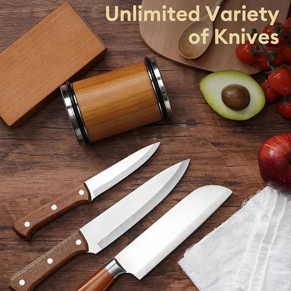 Koovxia Rolling Knife Sharpener – Manual Pull-Through Sharpener for Kitchen Knives
