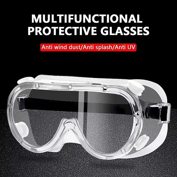 KelySafe Safety Glasses – Anti-Fog HD Clear Safety Goggles for Lab, Chemistry & Industrial Use, Over-Glasses Fit
