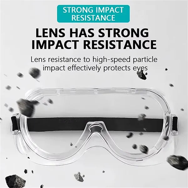 KelySafe Safety Glasses – Anti-Fog HD Clear Safety Goggles for Lab, Chemistry & Industrial Use, Over-Glasses Fit