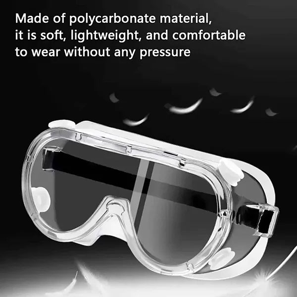 KelySafe Safety Glasses – Anti-Fog HD Clear Safety Goggles for Lab, Chemistry & Industrial Use, Over-Glasses Fit
