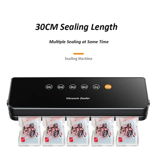 Safresh Vacuum Sealer Machine – 65Kpa Suction, UV Sterilization, 30cm Seal, External Jar Sealing & Bags Included