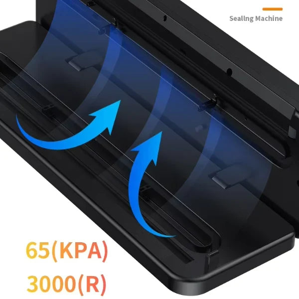 Safresh Vacuum Sealer Machine – 65Kpa Suction, UV Sterilization, 30cm Seal, External Jar Sealing & Bags Included