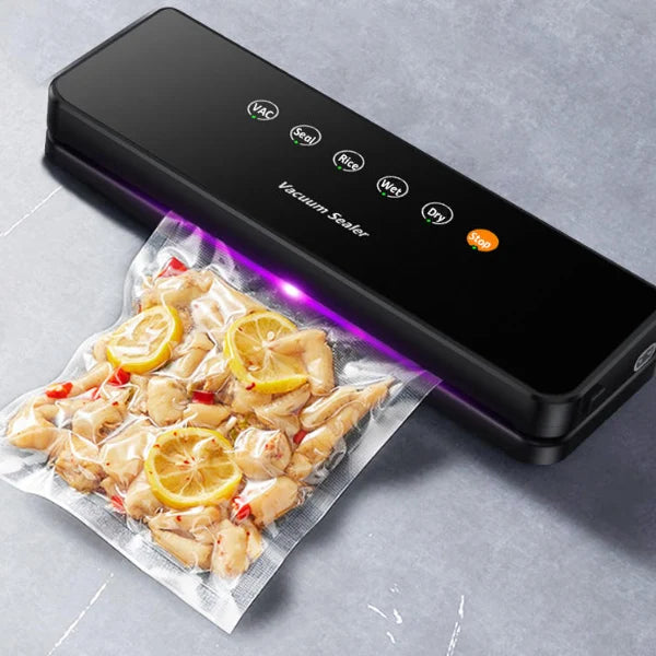 Safresh Vacuum Sealer Machine – 65Kpa Suction, UV Sterilization, 30cm Seal, External Jar Sealing & Bags Included