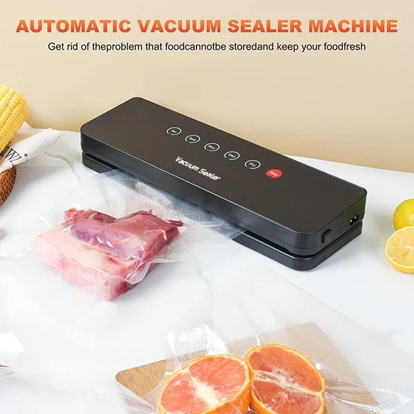 Safresh Vacuum Sealer Machine – 65Kpa Suction, UV Sterilization, 30cm Seal, External Jar Sealing & Bags Included