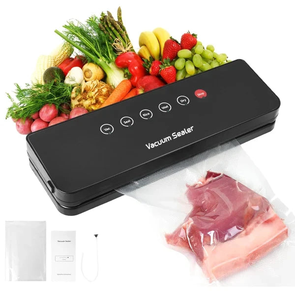 Safresh Vacuum Sealer Machine – 65Kpa Suction, UV Sterilization, 30cm Seal, External Jar Sealing & Bags Included