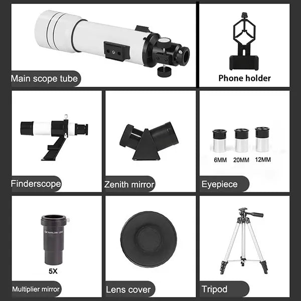 Z5TeleX Astronomy Telescope – Portable Reflector Telescope with Tripod & Backpack for Kids, Beginners & Adults, Moon & Stargazing