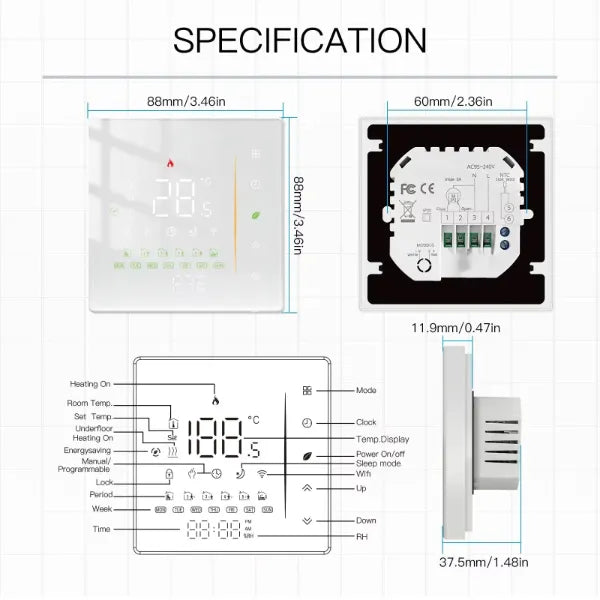 AuraTemp Smart Thermostat US02